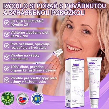 Vitalisys®❤️ PDRN Multi-Peptide Masážny telový krém s valčekom — proti starnutiu, hydratuje, spevňuje a nadvihuje pokožku, podporuje jej regeneráciu, zjednocuje tón pleti a pomáha zlepšiť vzhľad nedokonalostí a tmavých škvŕn.🍇