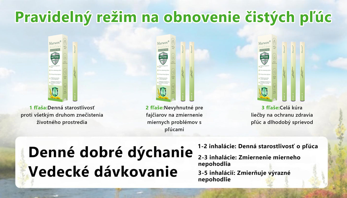 🇸🇰 Vysoko kvalitný slovenský výrobok s doručením v rámci krajiny 🏠 Murwon® bylinný inhalátor na čistenie pľúc 🍏 (👨‍⚕️ Účinná pomoc: kašeľ, zápal hrtana, krátenie dychu, hlieny, ucpaný nos, bronchitída, alergické príznaky a pľúcne ťažkosti) ❤️
