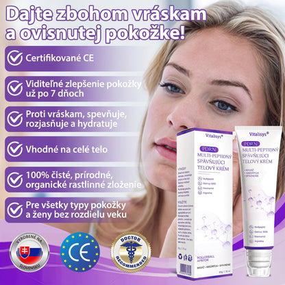 Vitalisys®❤️ PDRN Multi-Peptide Masážny telový krém s valčekom — proti starnutiu, hydratuje, spevňuje a nadvihuje pokožku, podporuje jej regeneráciu, zjednocuje tón pleti a pomáha zlepšiť vzhľad nedokonalostí a tmavých škvŕn.🍇