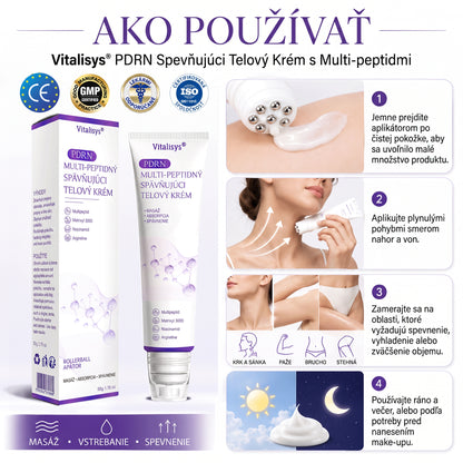 Vitalisys®❤️ PDRN Multi-Peptide Masážny telový krém s valčekom — proti starnutiu, hydratuje, spevňuje a nadvihuje pokožku, podporuje jej regeneráciu, zjednocuje tón pleti a pomáha zlepšiť vzhľad nedokonalostí a tmavých škvŕn.🍇