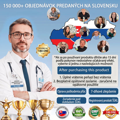 🇸🇰 Vysoko kvalitný slovenský výrobok s doručením v rámci krajiny 🏠 Murwon® bylinný inhalátor na čistenie pľúc 🍏 (👨‍⚕️ Účinná pomoc: kašeľ, zápal hrtana, krátenie dychu, hlieny, ucpaný nos, bronchitída, alergické príznaky a pľúcne ťažkosti) ❤️